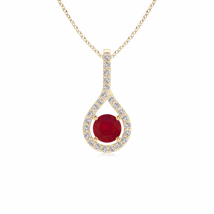 AA - Ruby / 0.46 CT / 14 KT Yellow Gold