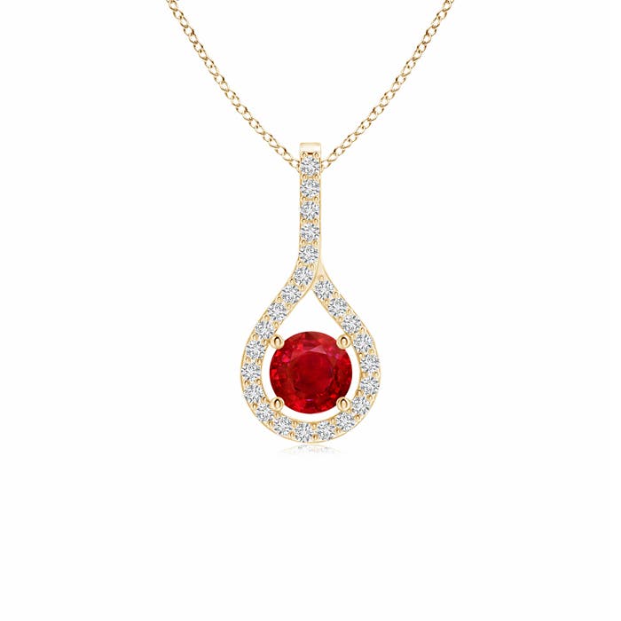 AAA - Ruby / 0.46 CT / 14 KT Yellow Gold