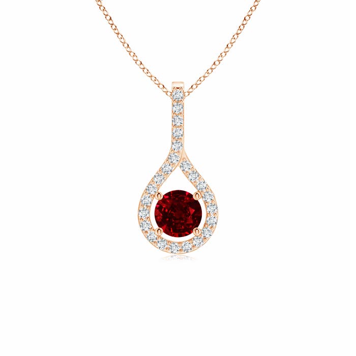 AAAA - Ruby / 0.46 CT / 14 KT Rose Gold