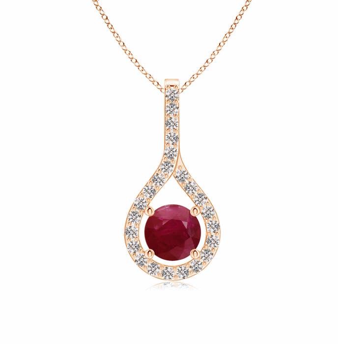 A - Ruby / 0.79 CT / 14 KT Rose Gold