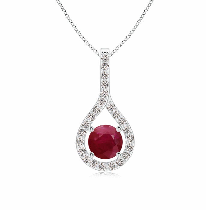 A - Ruby / 0.79 CT / 14 KT White Gold