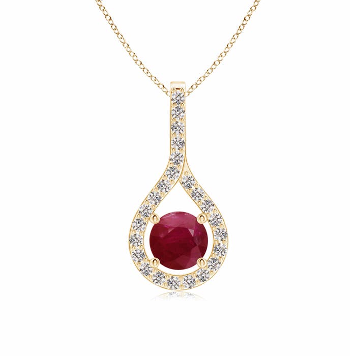 A - Ruby / 0.79 CT / 14 KT Yellow Gold