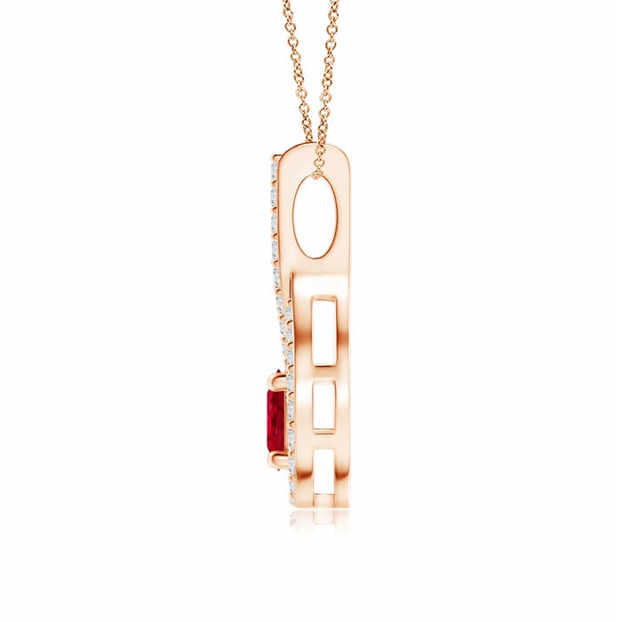 AAA - Ruby / 0.79 CT / 14 KT Rose Gold