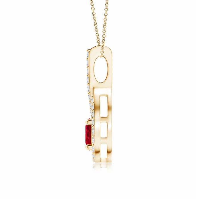 AAA - Ruby / 0.79 CT / 14 KT Yellow Gold