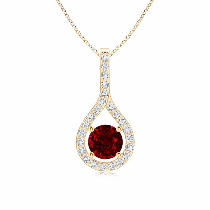 AAAA - Ruby / 0.79 CT / 14 KT Yellow Gold