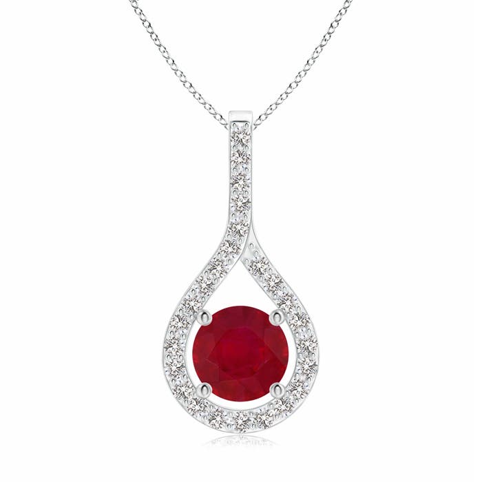 AA - Ruby / 1.25 CT / 14 KT White Gold