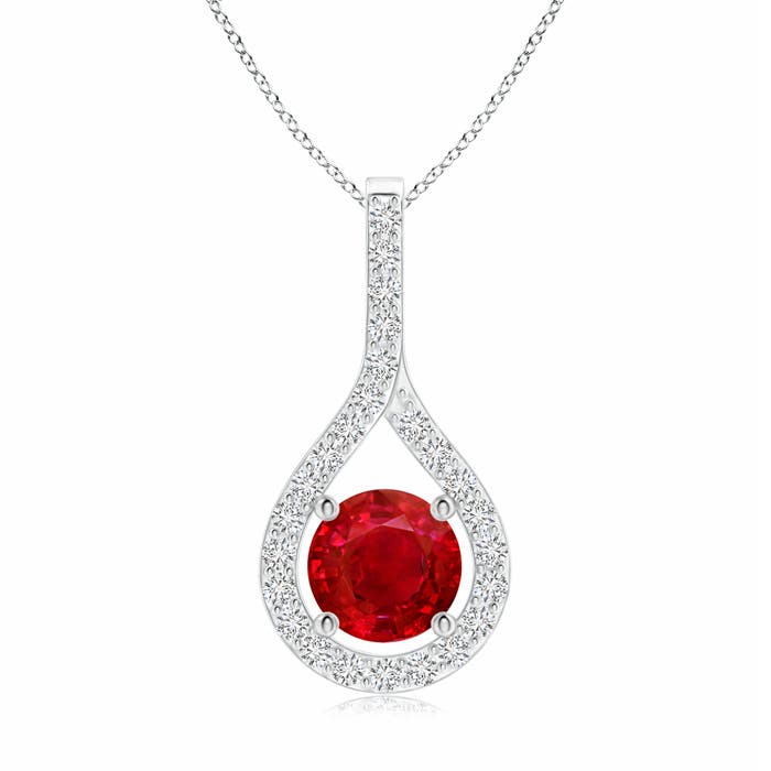 AAA - Ruby / 1.25 CT / 14 KT White Gold