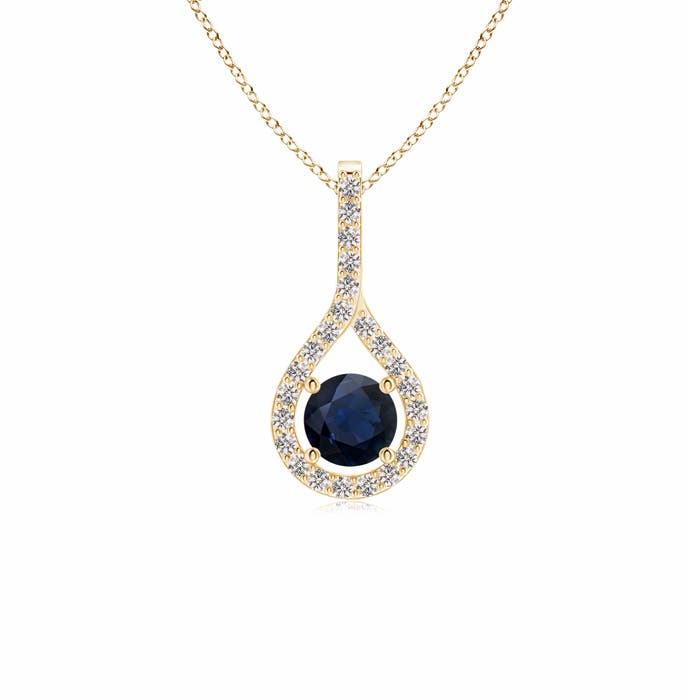 A - Blue Sapphire / 0.45 CT / 14 KT Yellow Gold