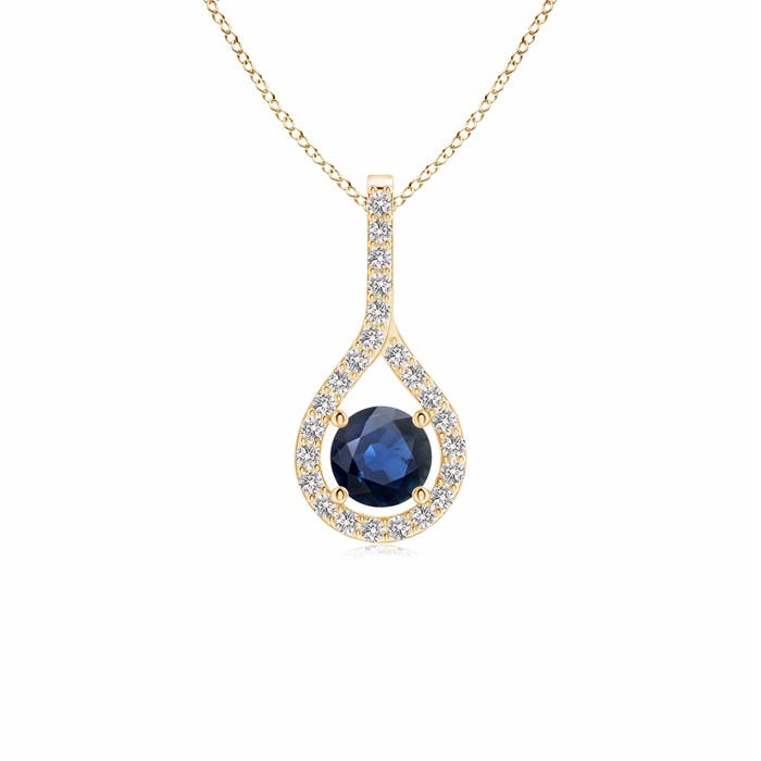 AA - Blue Sapphire / 0.45 CT / 14 KT Yellow Gold