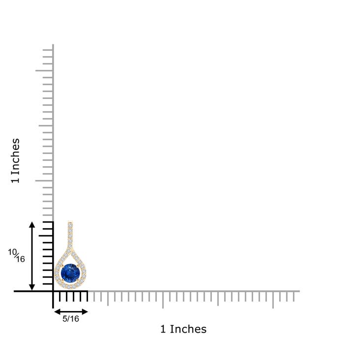 AAA - Blue Sapphire / 0.45 CT / 14 KT Yellow Gold