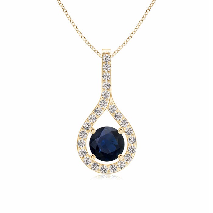 A - Blue Sapphire / 0.79 CT / 14 KT Yellow Gold