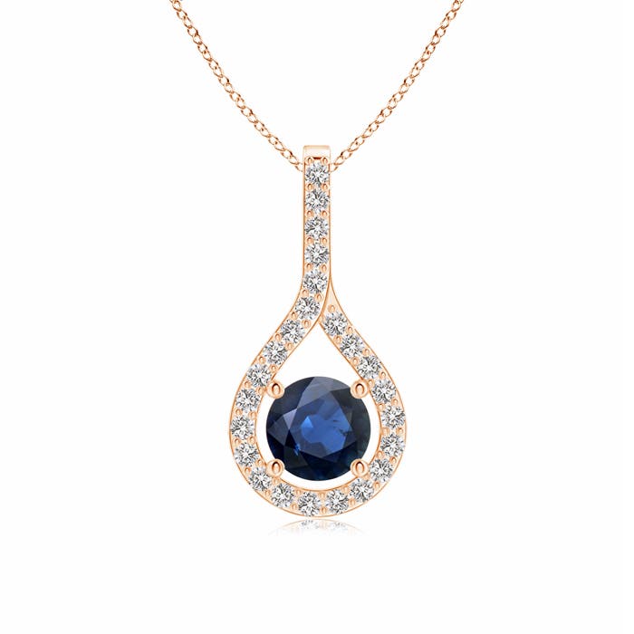 AA - Blue Sapphire / 0.79 CT / 14 KT Rose Gold