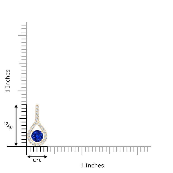 AAAA - Blue Sapphire / 0.79 CT / 14 KT Yellow Gold