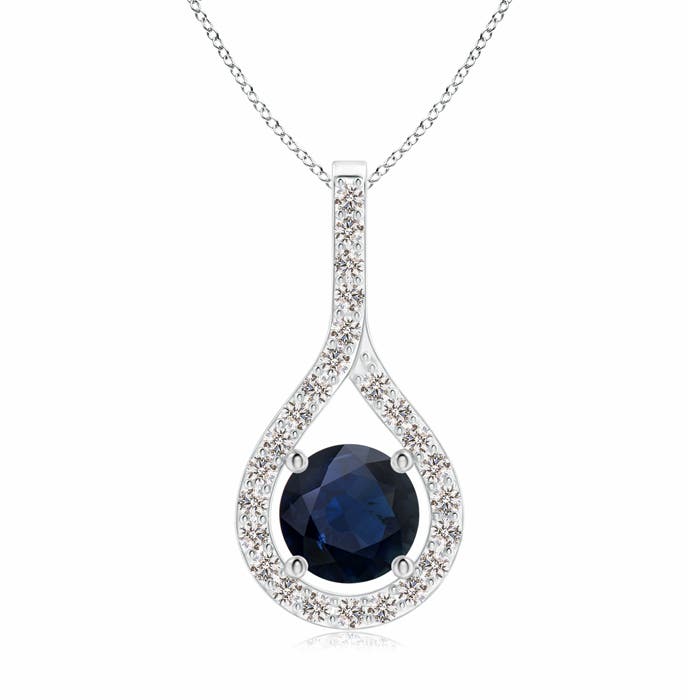 A - Blue Sapphire / 1.25 CT / 14 KT White Gold