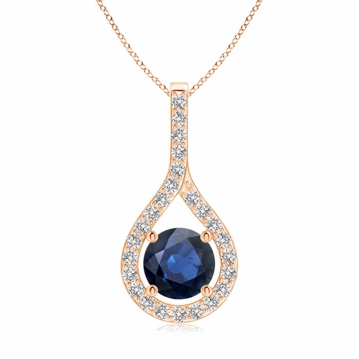 AA - Blue Sapphire / 1.25 CT / 14 KT Rose Gold