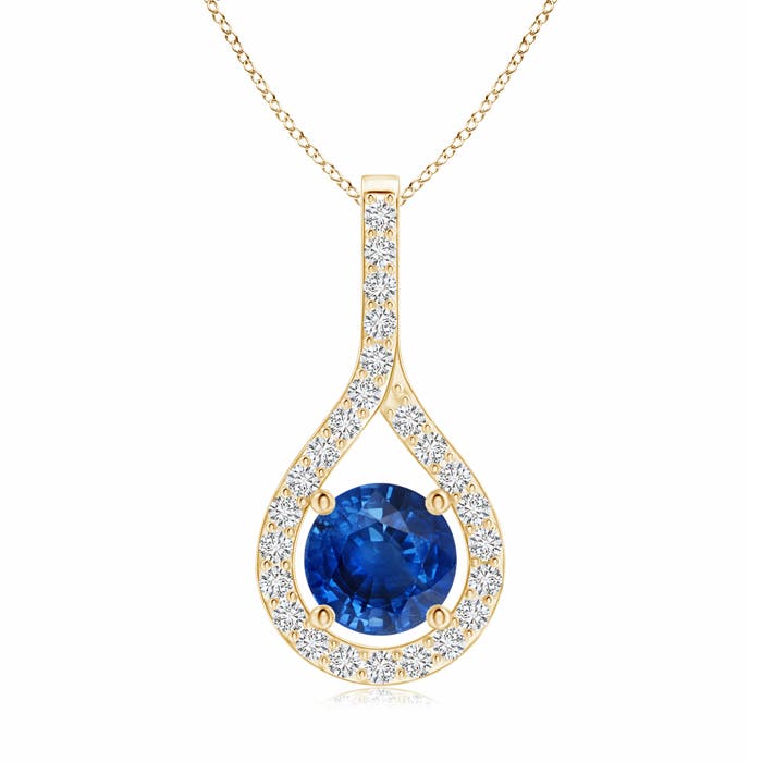 AAA - Blue Sapphire / 1.25 CT / 14 KT Yellow Gold