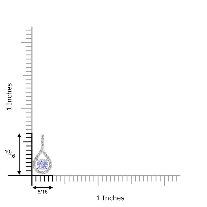 A - Tanzanite / 0.37 CT / 14 KT White Gold