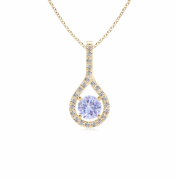 A - Tanzanite / 0.37 CT / 14 KT Yellow Gold