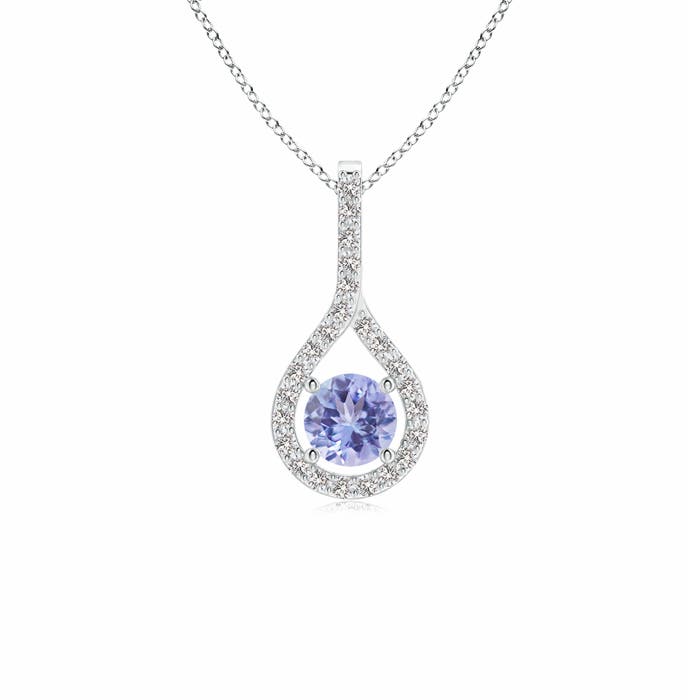 AA - Tanzanite / 0.37 CT / 14 KT White Gold