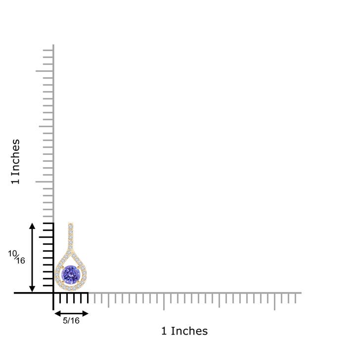 AAA - Tanzanite / 0.37 CT / 14 KT Yellow Gold