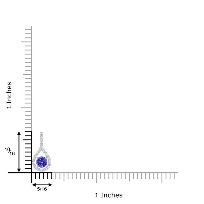 AAAA - Tanzanite / 0.37 CT / 14 KT White Gold