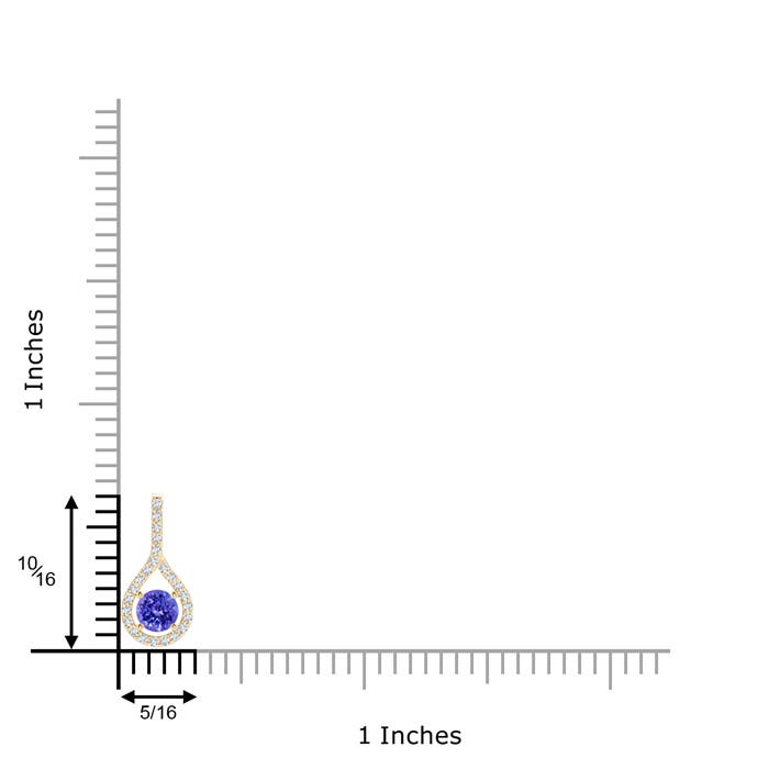 AAAA - Tanzanite / 0.37 CT / 14 KT Yellow Gold