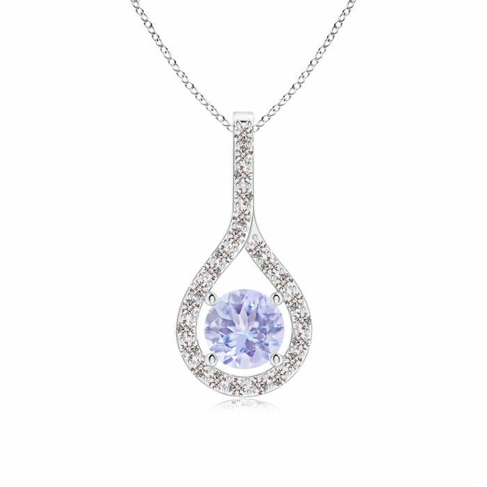 A - Tanzanite / 0.69 CT / 14 KT White Gold