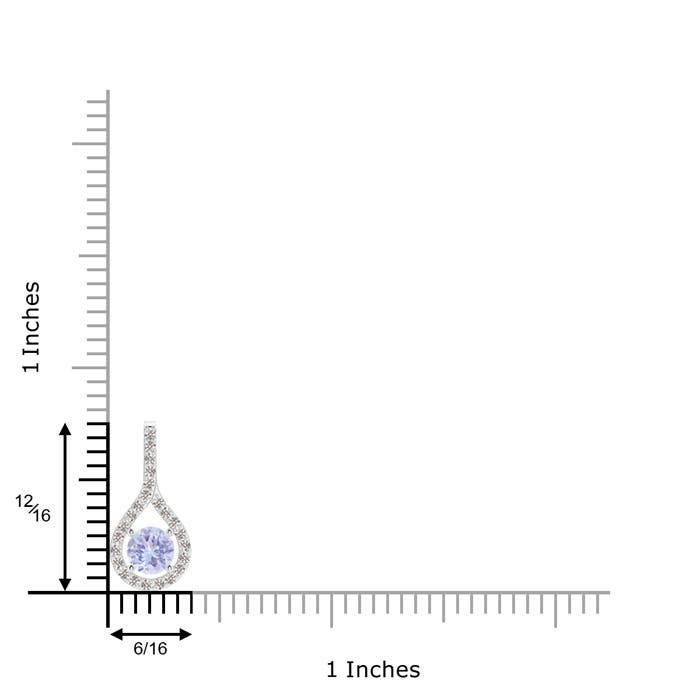 A - Tanzanite / 0.69 CT / 14 KT White Gold