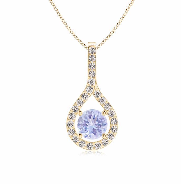 A - Tanzanite / 0.69 CT / 14 KT Yellow Gold