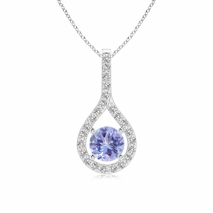 AA - Tanzanite / 0.69 CT / 14 KT White Gold