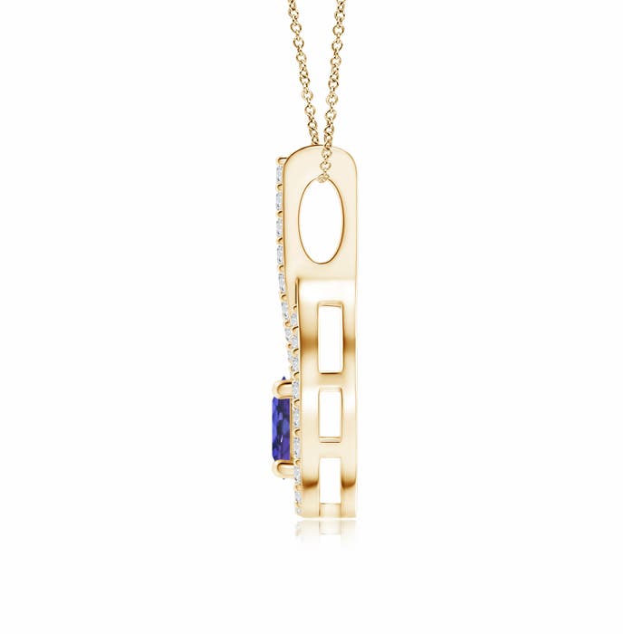 AAA - Tanzanite / 0.69 CT / 14 KT Yellow Gold