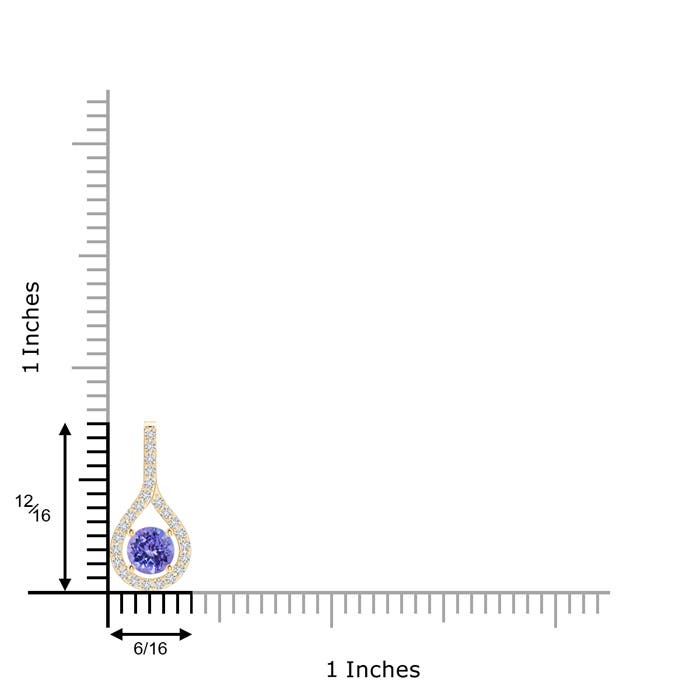 AAA - Tanzanite / 0.69 CT / 14 KT Yellow Gold