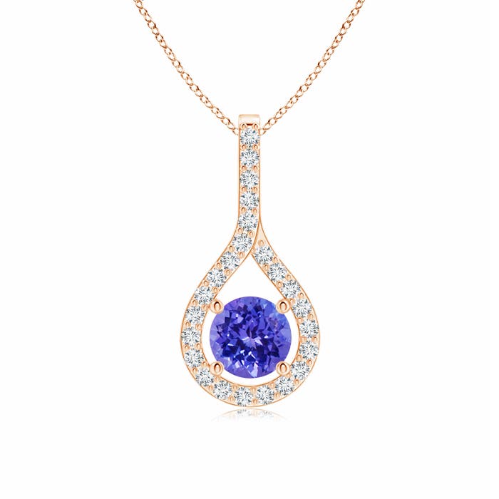 AAAA - Tanzanite / 0.69 CT / 14 KT Rose Gold