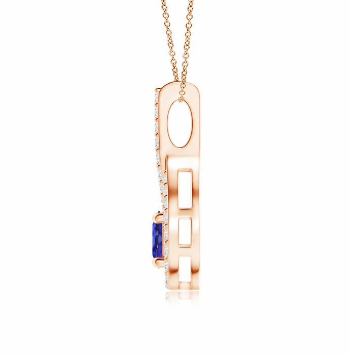 AAAA - Tanzanite / 0.69 CT / 14 KT Rose Gold