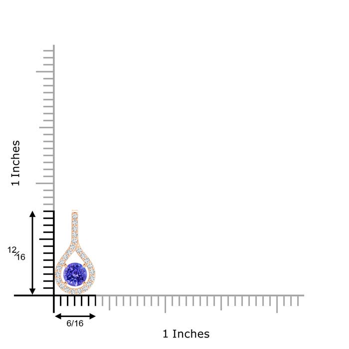 AAAA - Tanzanite / 0.69 CT / 14 KT Rose Gold