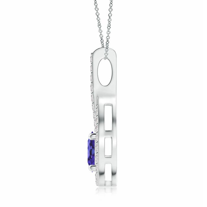 AA - Tanzanite / 1.15 CT / 14 KT White Gold