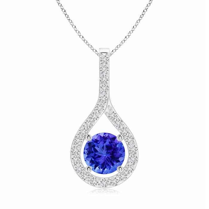 AAA - Tanzanite / 1.15 CT / 14 KT White Gold