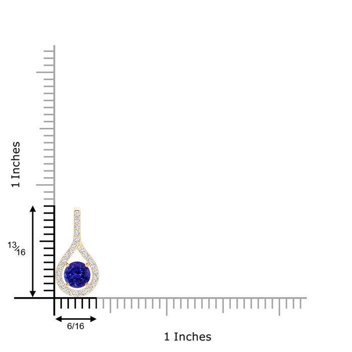 AAAA - Tanzanite / 1.15 CT / 14 KT Yellow Gold