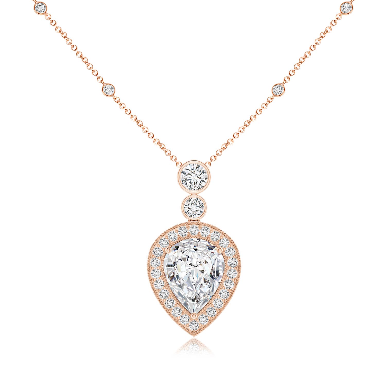 H, SI2 / 2.81 CT / 14 KT Rose Gold