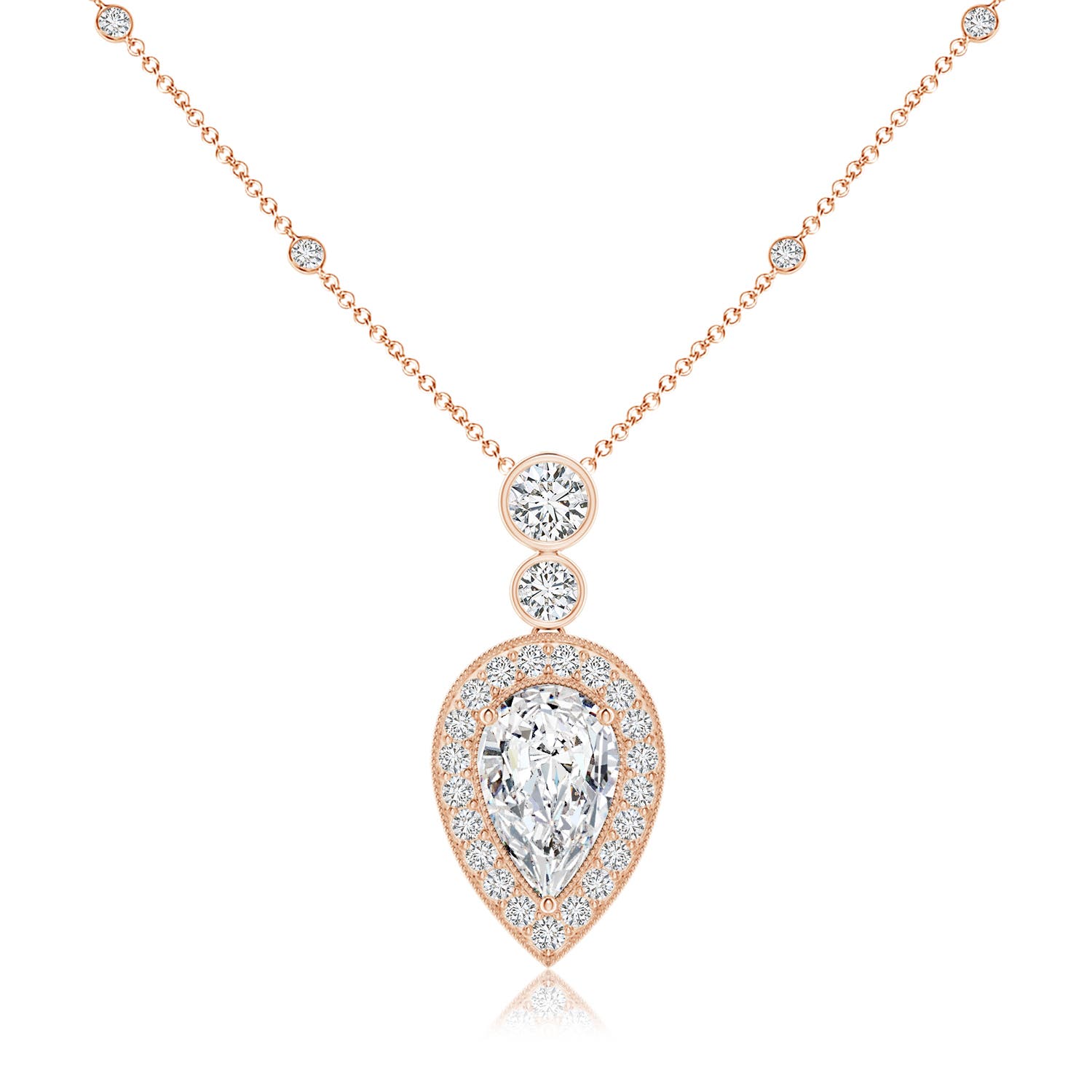 H, SI2 / 3.85 CT / 14 KT Rose Gold