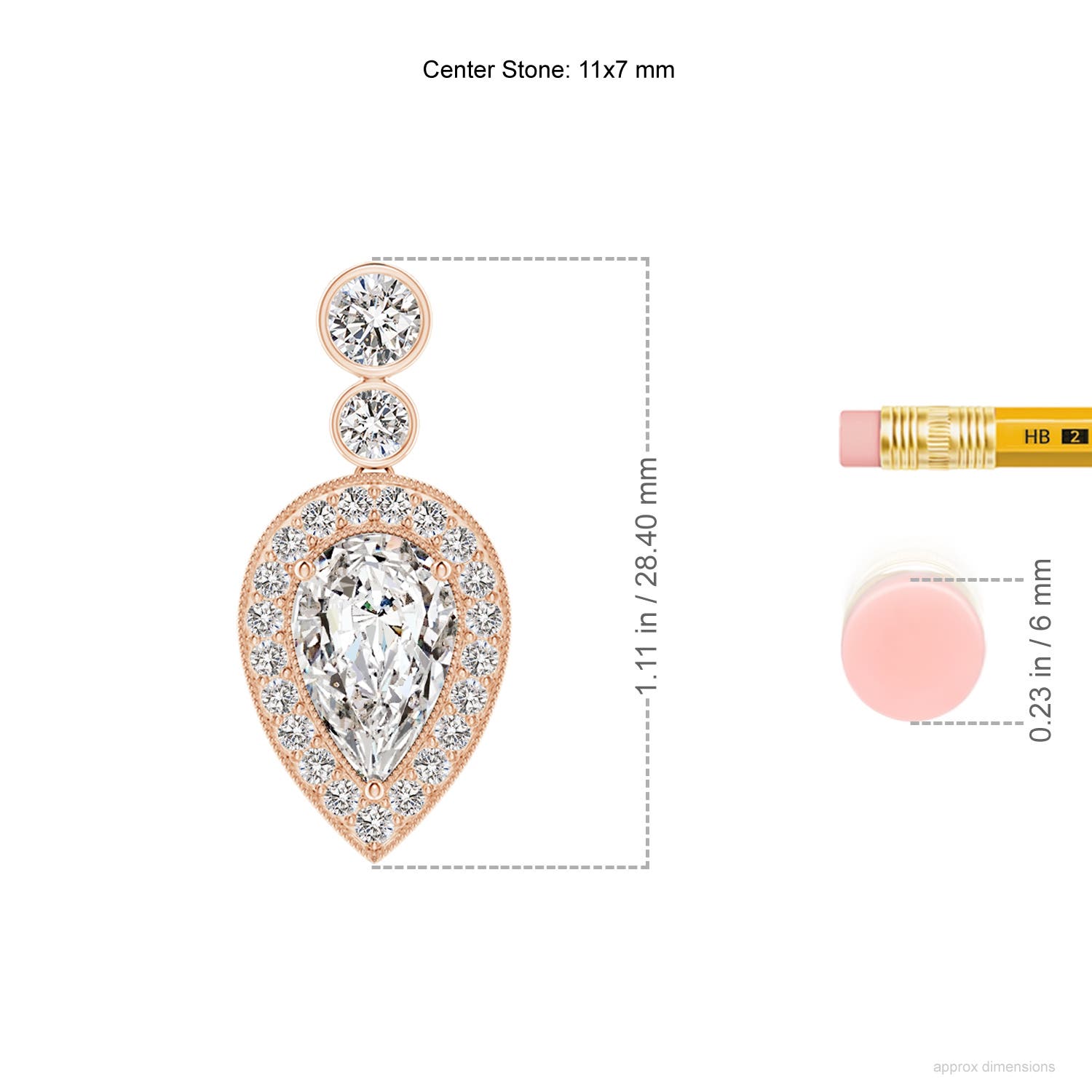 I-J, I1-I2 / 3.85 CT / 18 KT Rose Gold