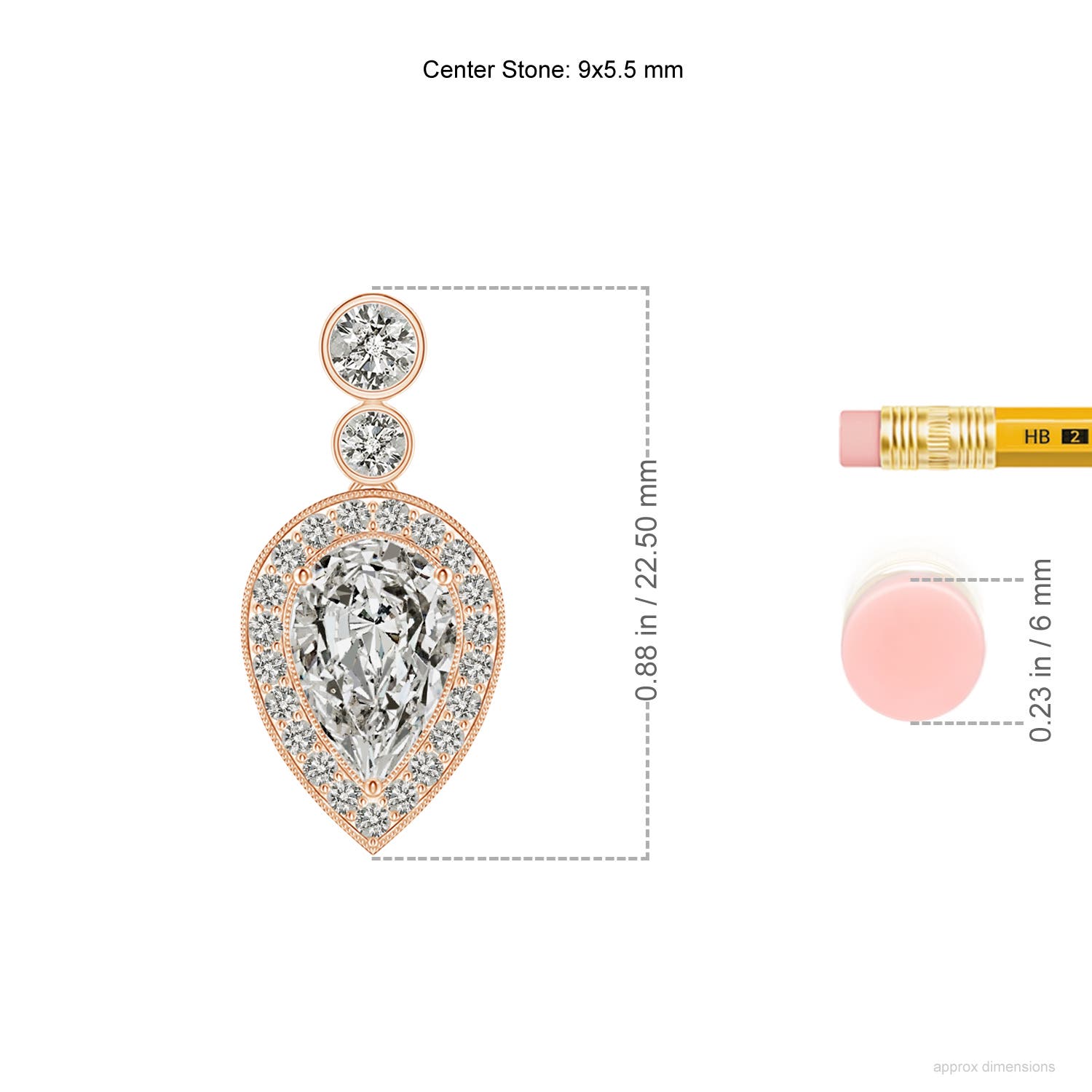 K, I3 / 1.9 CT / 18 KT Rose Gold