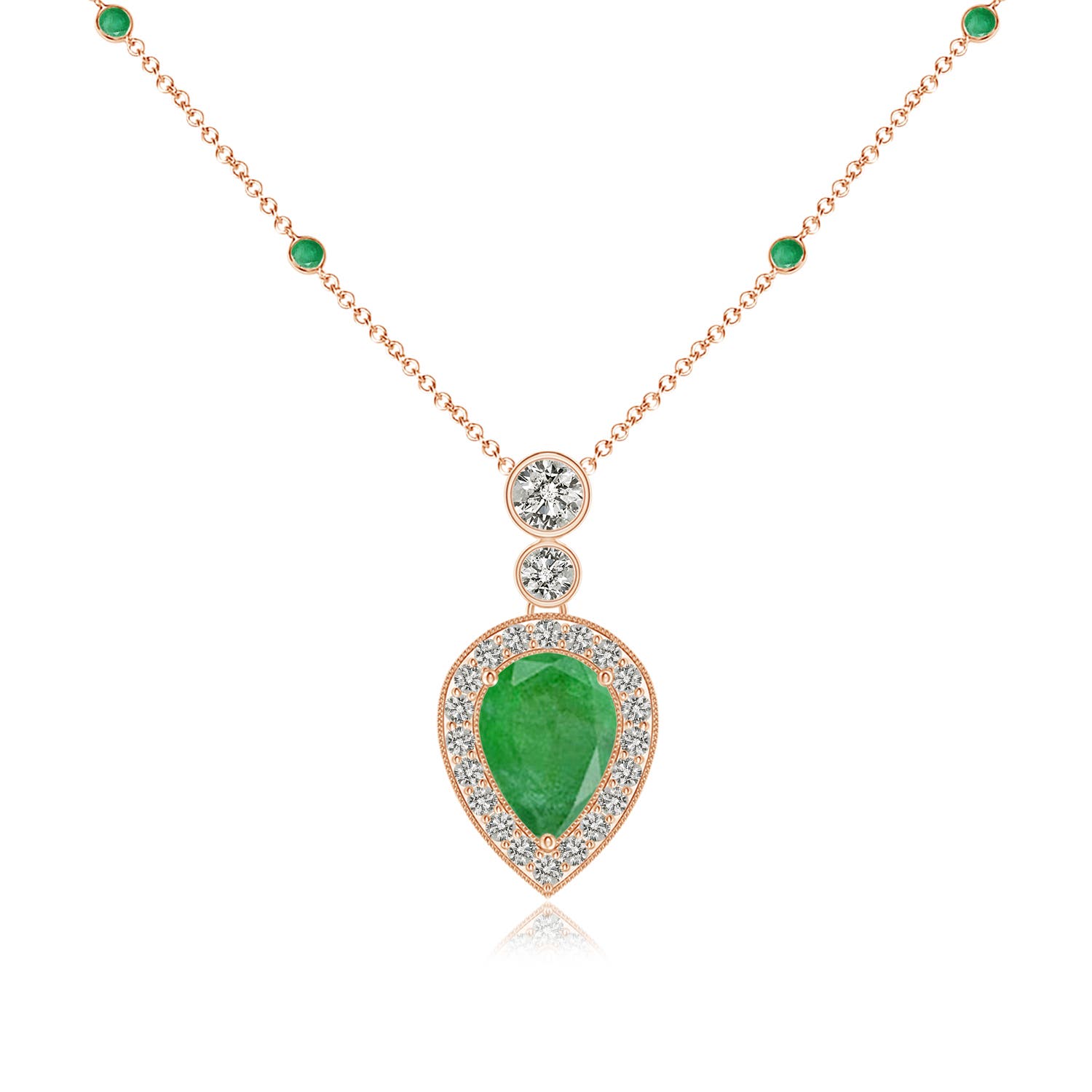 A - Emerald / 1.07 CT / 14 KT Rose Gold