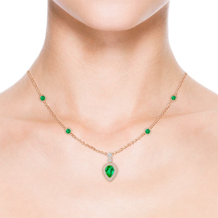 AAA - Emerald / 1.07 CT / 14 KT Rose Gold