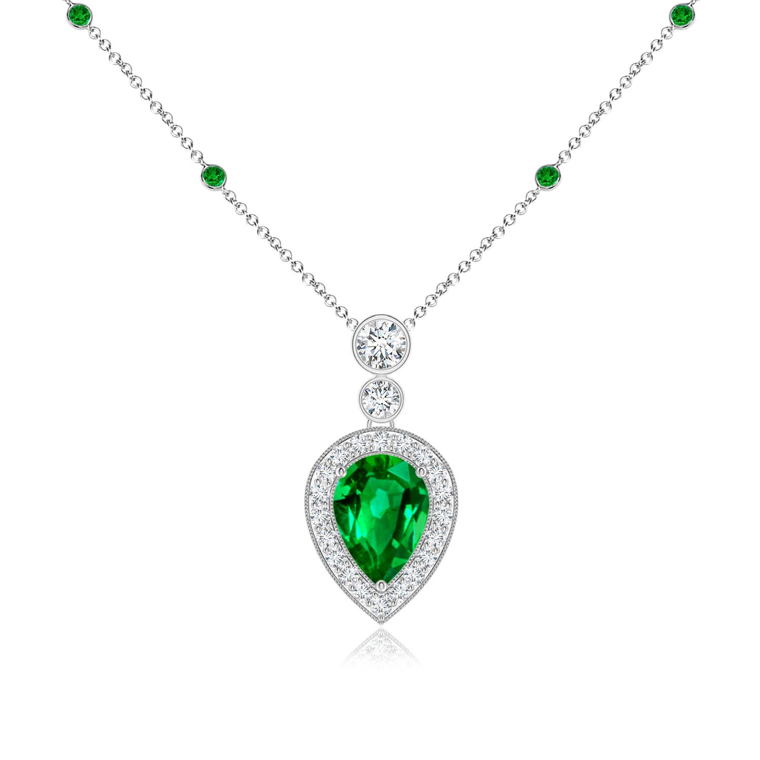 AAAA - Emerald / 1.07 CT / 14 KT White Gold