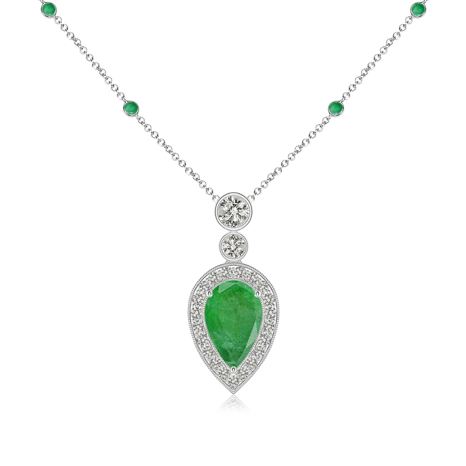 A - Emerald / 1.36 CT / 14 KT White Gold