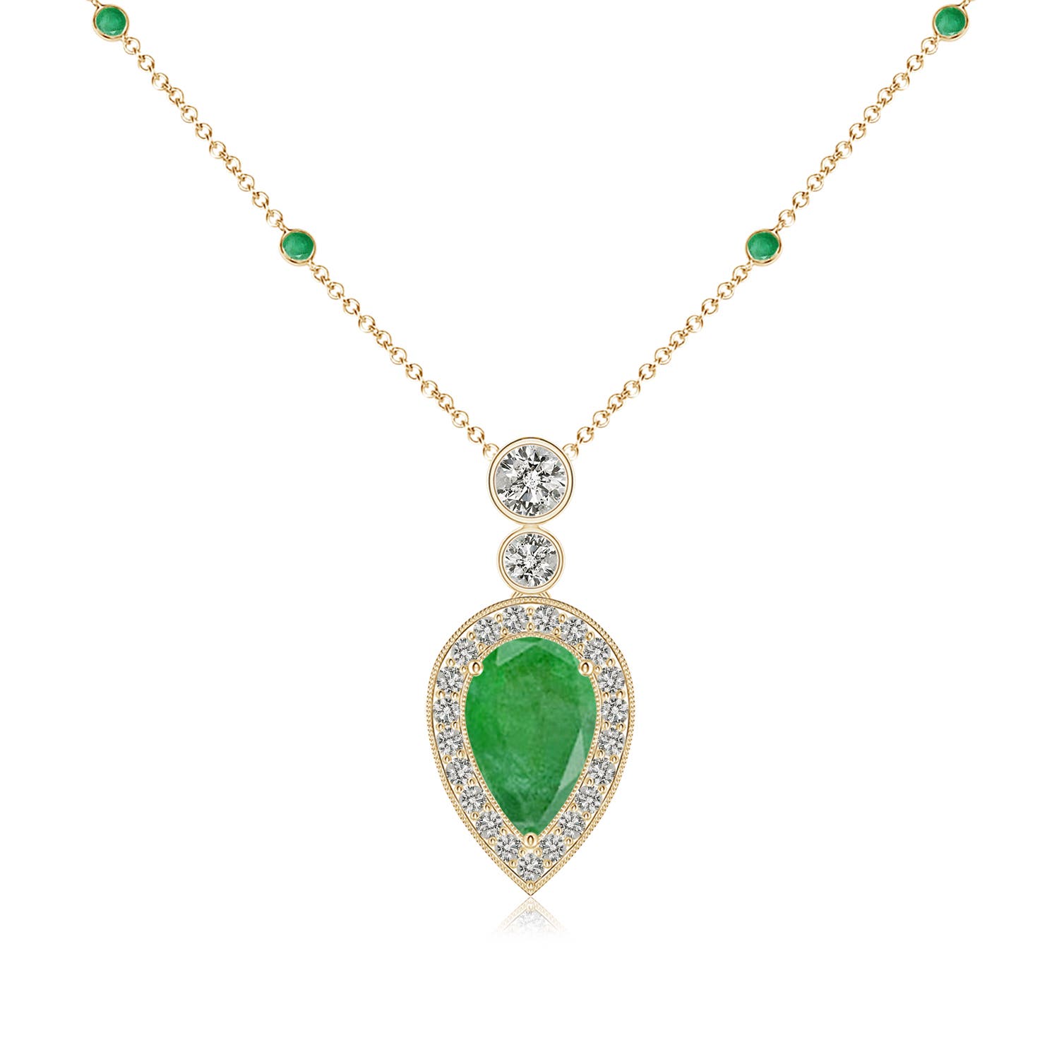 A - Emerald / 1.36 CT / 14 KT Yellow Gold