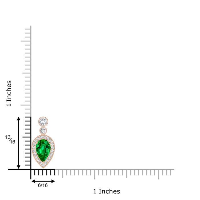 AAAA - Emerald / 1.36 CT / 14 KT Rose Gold