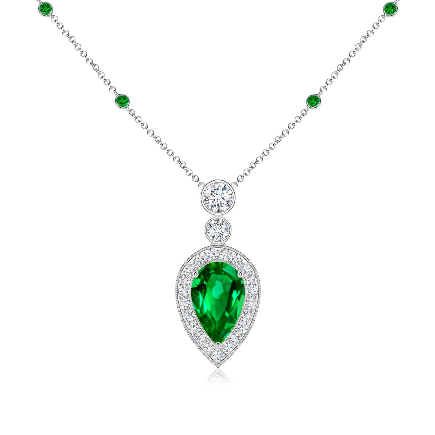 AAAA - Emerald / 1.36 CT / 14 KT White Gold