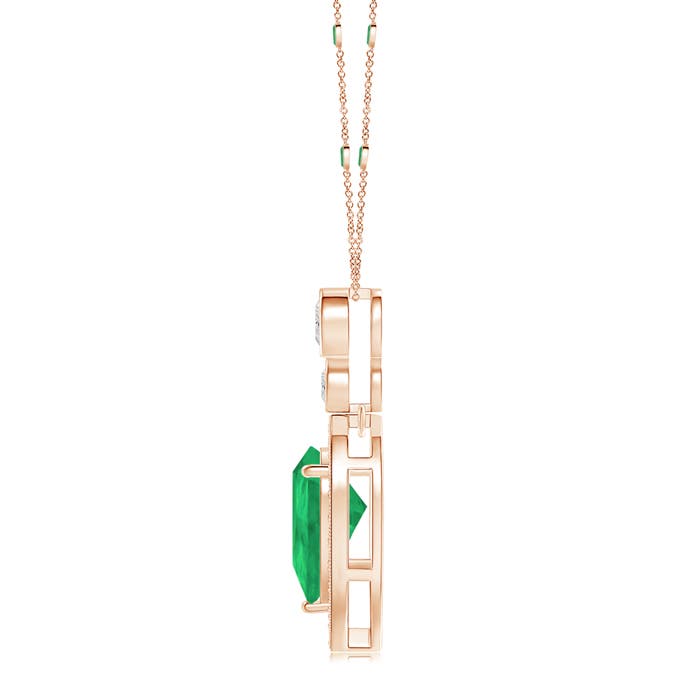 A - Emerald / 2.04 CT / 14 KT Rose Gold